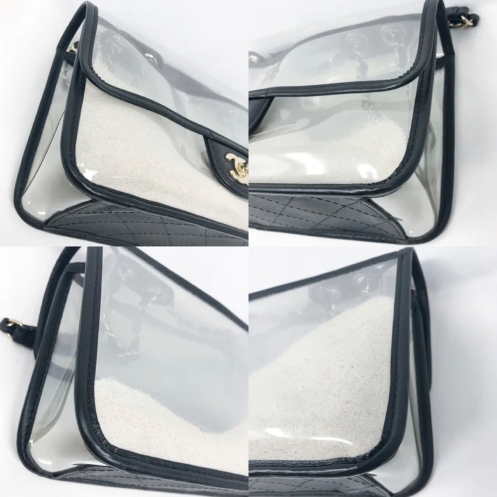 Authentic Chanel Sand By The Sea Flap Bag PVC with Lambskin Medium - Picture 10 of 10